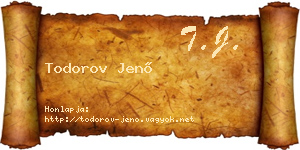 Todorov Jenő névjegykártya