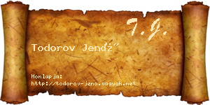 Todorov Jenő névjegykártya