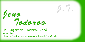 jeno todorov business card